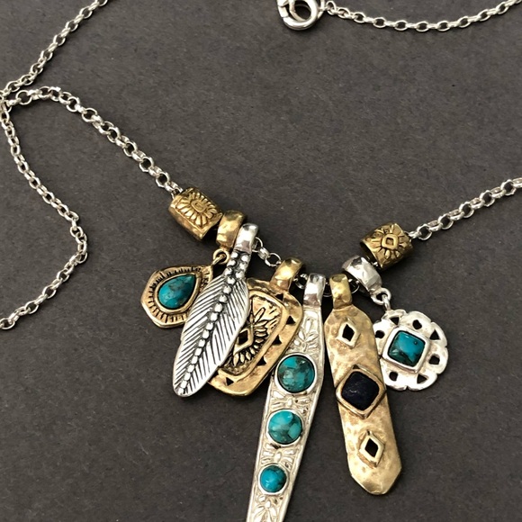 Silpada Sterling Brass Charm Shore Thing Necklace - Picture 6 of 8